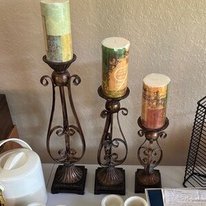 Candlestick holders -Set of 3